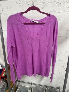 Women's V-Neck Purple Sweater - STITCH & NEEDLE - Size Medium - NWOT